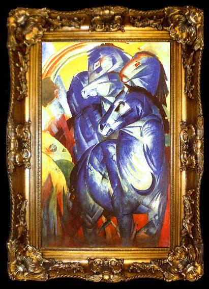 framed  Franz Marc The Tower of Blue Horses, ta009-2